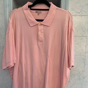 MENS BIG + TALL XXL PINK BOCA CLASSICS COTTON POLO SHIRT